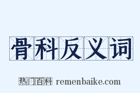 骨科反义词是什么意思的图片